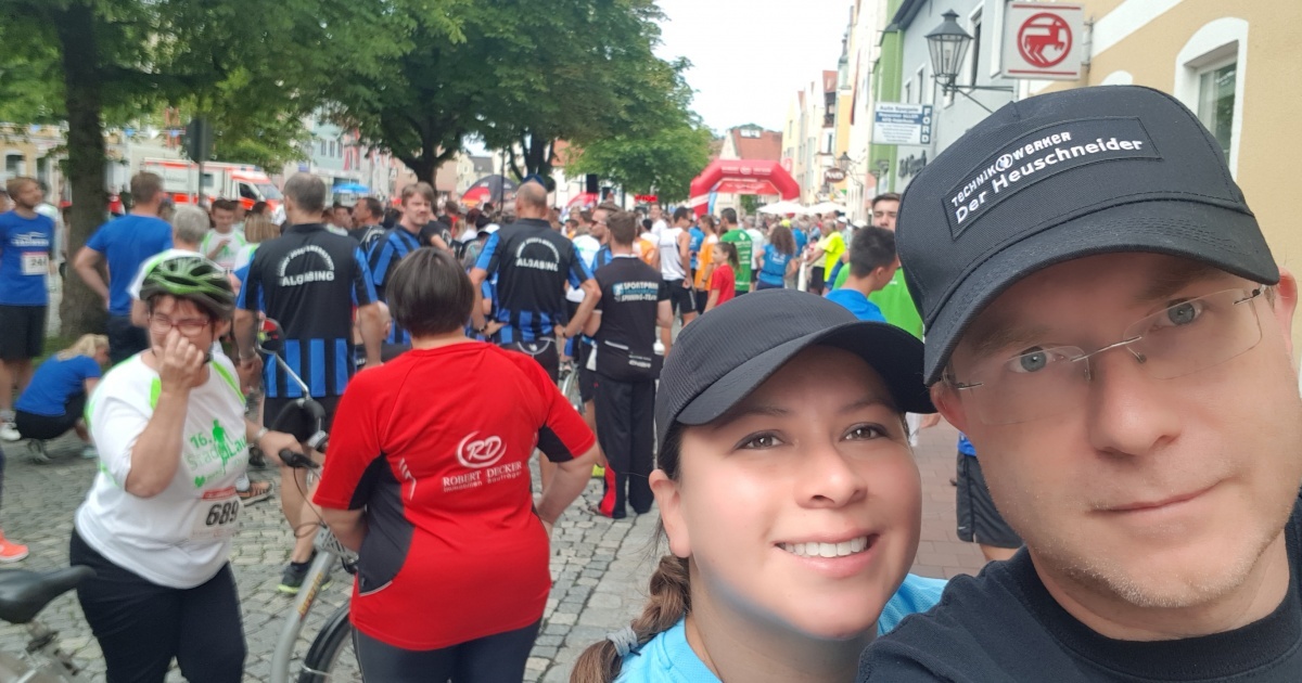 Der Heuschneider liefert die Technik für den Stadtlauf Dorfen 2018.